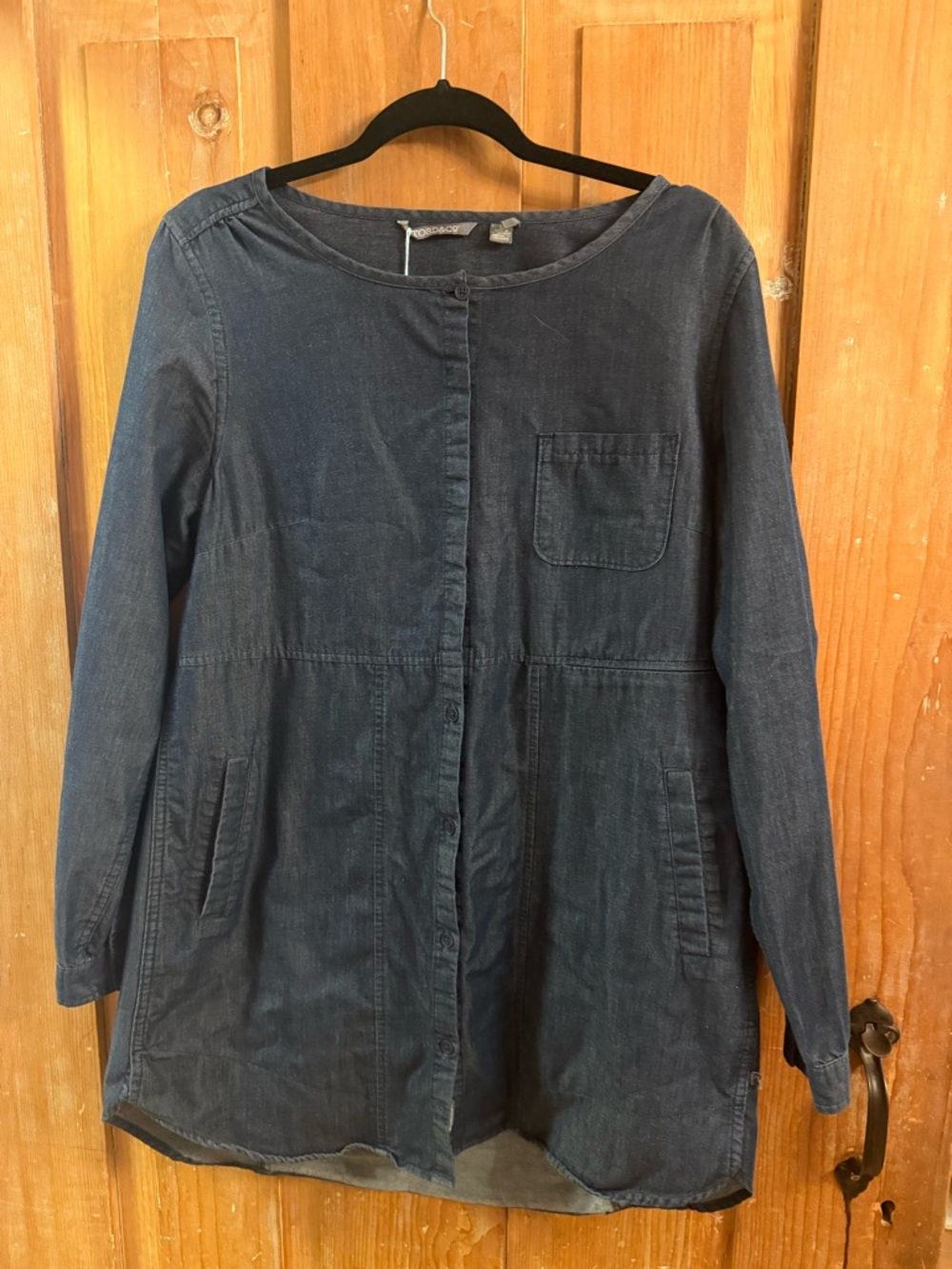 Toad&Co Navy Blue Longline Denim Jacket